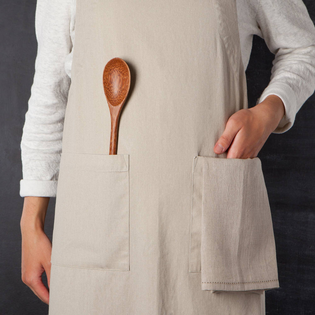 Dove Gray Stonewash Apron | Medley - Curated Joy | Natural Home