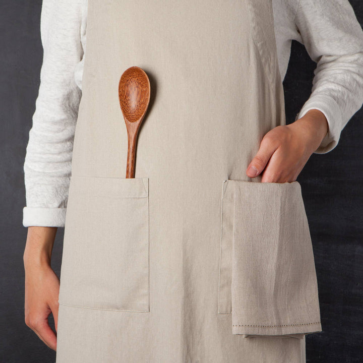 Dove Gray Stonewash Apron | Medley - Curated Joy | Natural Home