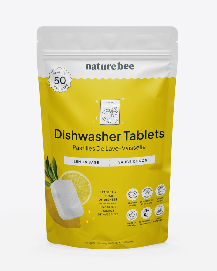 Lemon Dishwasher Tablets | Bag of 50 | NATURE BEE
