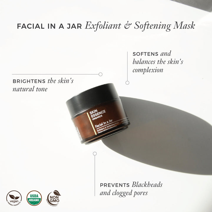 Facial in a Jar - Organic Exfoliant & Skin Softening Mineral Mask - Curated Joy | Natural Home