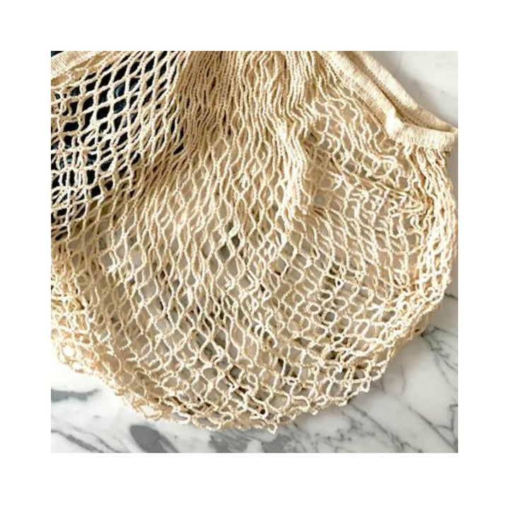 French Market Tote: 100% Cotton Long - handled Mesh String Bag - Curated Joy | Natural Home