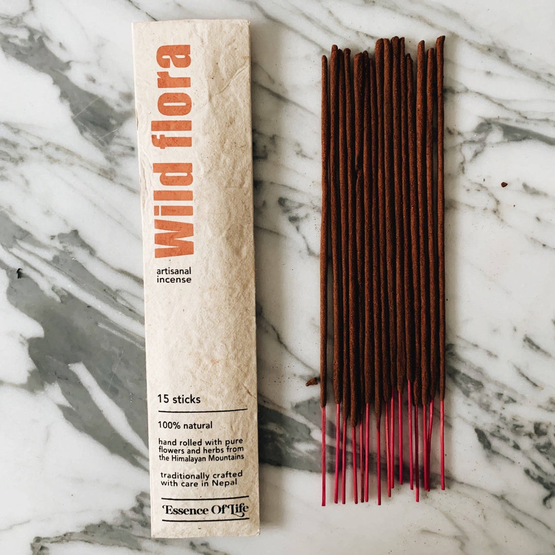 Handcrafted 100% Natural Artisanal incense, Wild Flora - Curated Joy | Natural Home