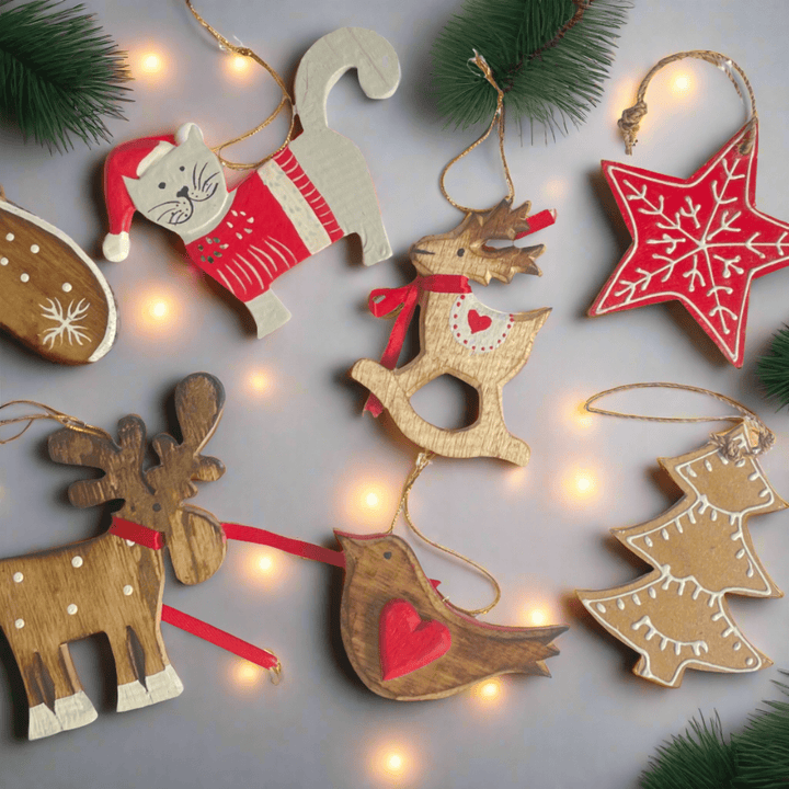 Hanging Bird Ornament | Small | Fair Trade - Curated Joy | Natural Home