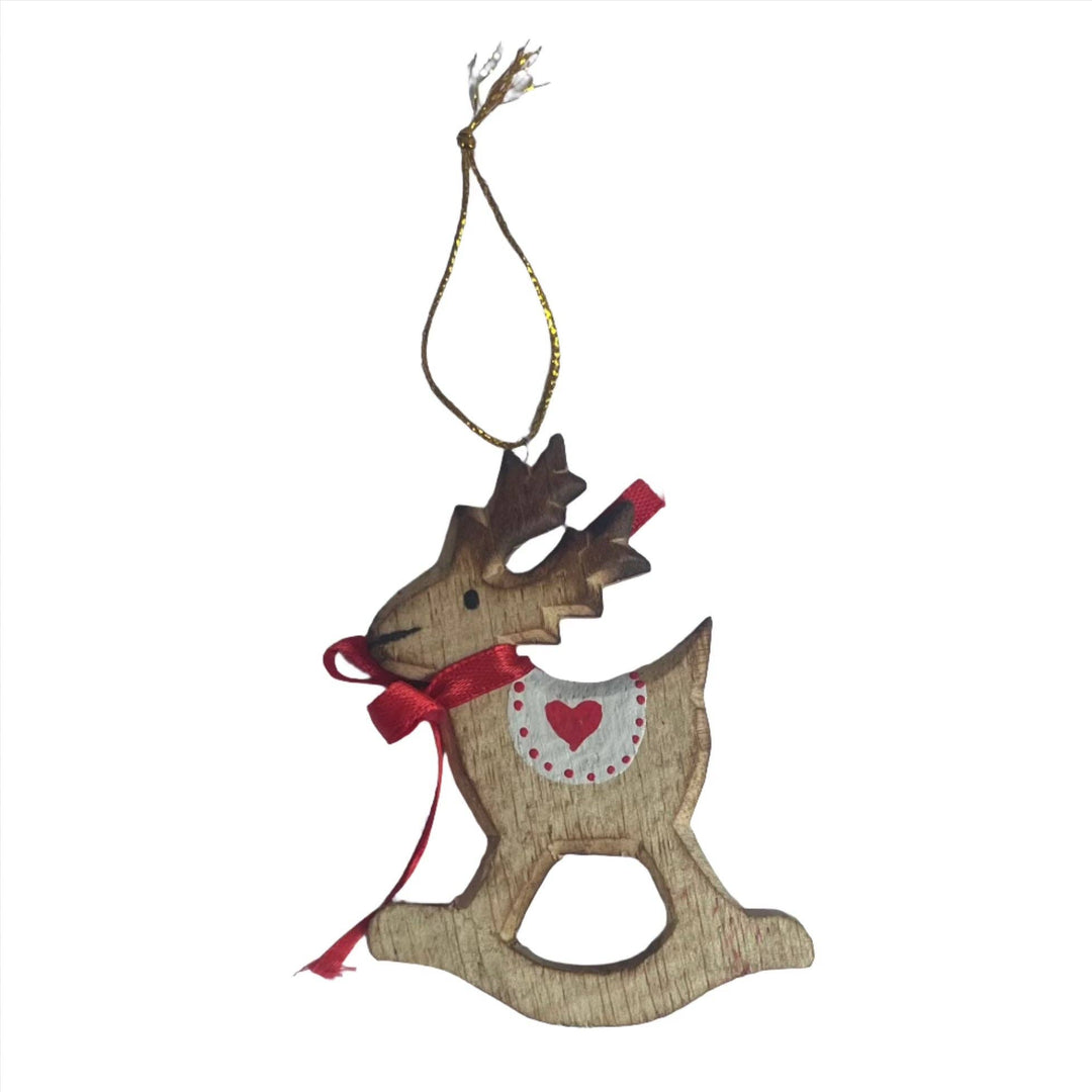 Hanging Deer Ornament | Small | Fair Trade - Curated Joy | Natural Home