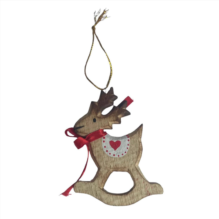 Hanging Deer Ornament | Small | Fair Trade - Curated Joy | Natural Home