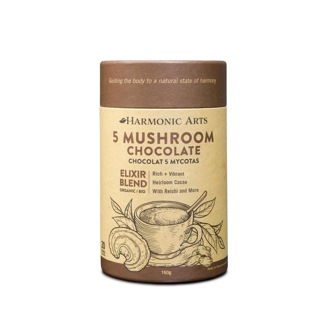 Harmonic Arts | 5 Mushroom Chocolate Elixir Blend - Curated Joy | Natural Home