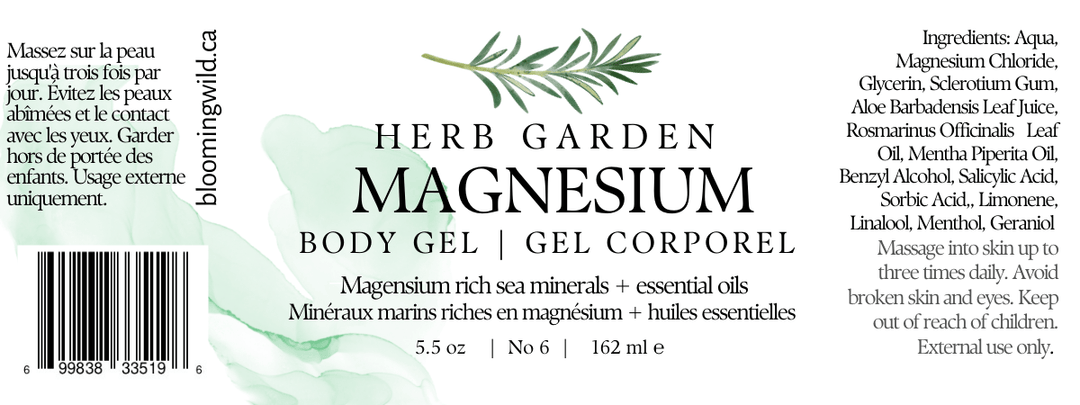 Herb Garden Magnesium Body Gel | Rosemary, Mint - Curated Joy | Natural Home