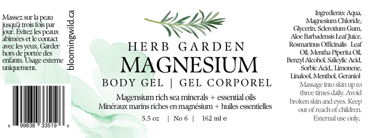 Herb Garden Magnesium Body Gel | Rosemary, Mint - Curated Joy | Natural Home