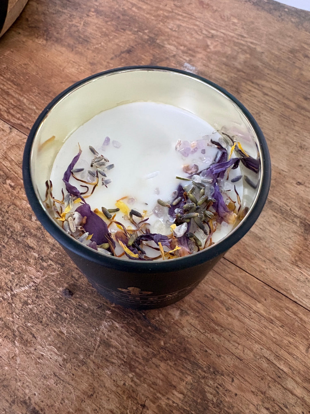 Alchemy | Passionflower, Lavender &amp; Amethyst Dressed Candle | Non-Toxic