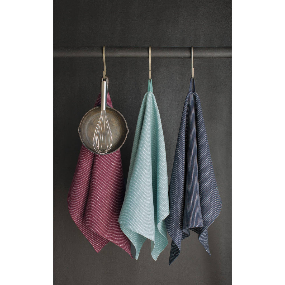 Lagoon Pinstripe 100% Linen Dishtowel - Curated Joy | Natural Home