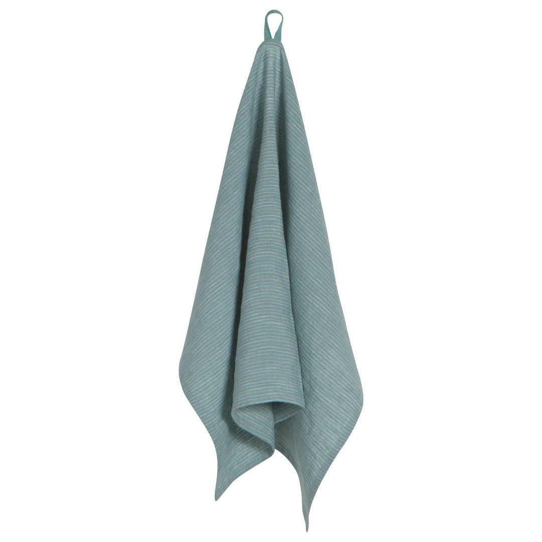 Lagoon Pinstripe 100% Linen Dishtowel - Curated Joy | Natural Home