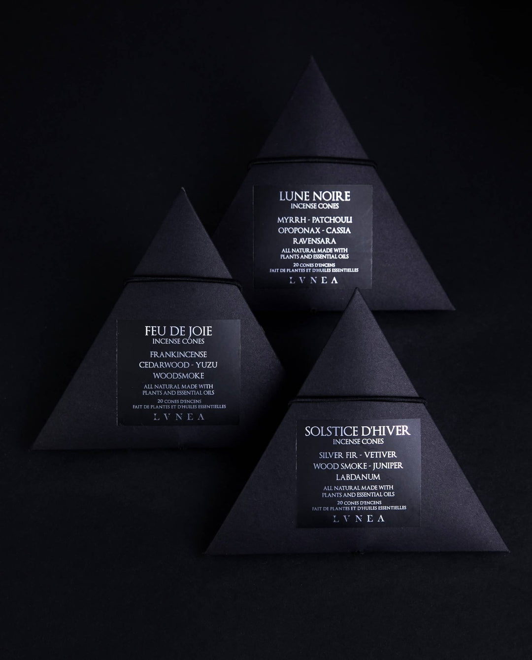 Lvnea Perfume| LUNE NOIRE | Naturally - scented Incense Cones - Curated Joy | Natural Home