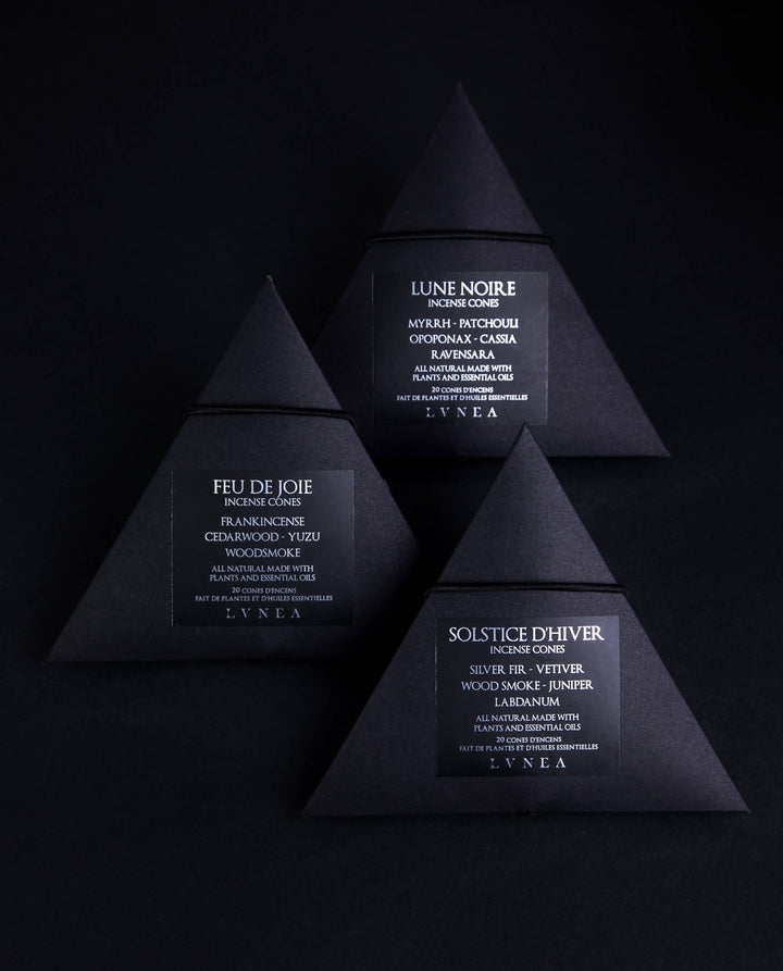 Lvnea Perfume| LUNE NOIRE | Naturally - scented Incense Cones - Curated Joy | Natural Home