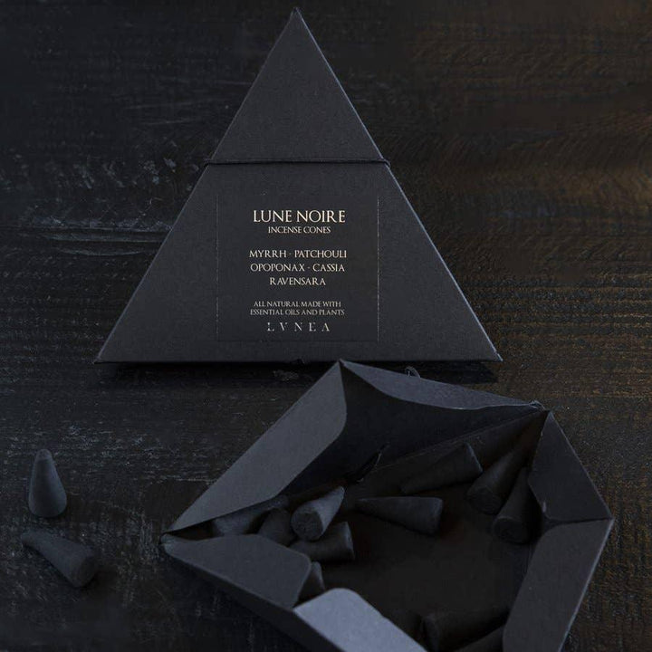 Lvnea Perfume| LUNE NOIRE | Naturally - scented Incense Cones - Curated Joy | Natural Home