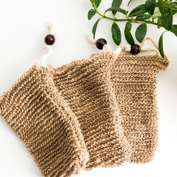 Natural Handmade Jute Soap Bag - Curated Joy | Natural Home