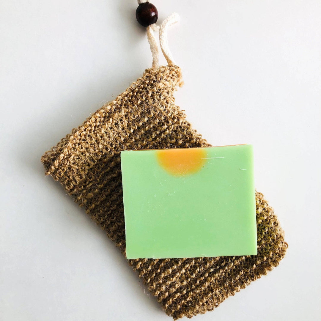 Natural Handmade Jute Soap Bag - Curated Joy | Natural Home