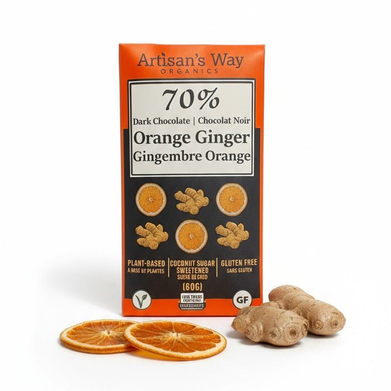Organic Chocolate | Orange Ginger | 70% | Vegan - Curated Joy | Natural Home