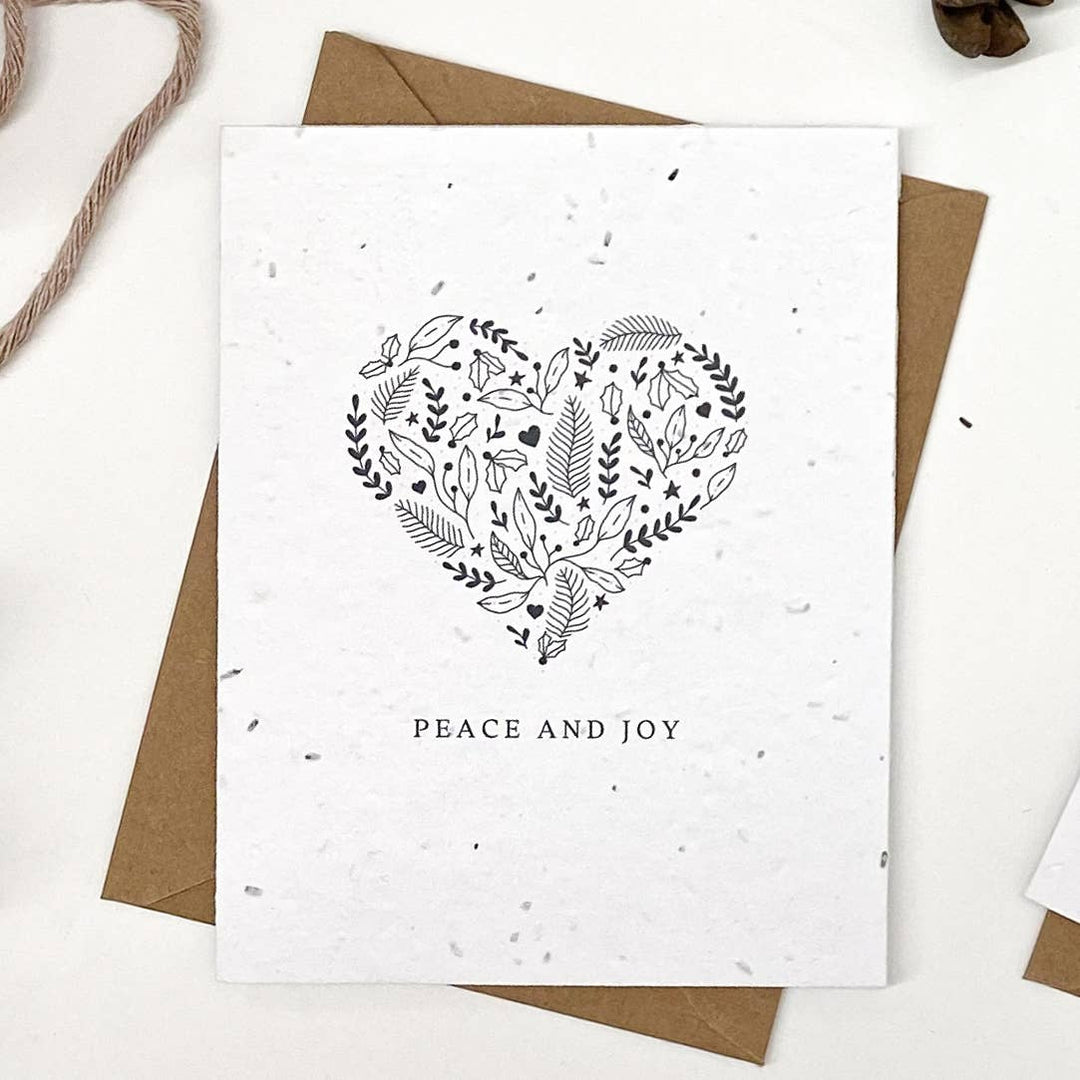 Plantable Greeting Card - Holiday - Heart - Curated Joy | Natural Home