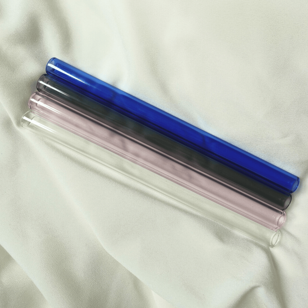 Reusable Borosilicate Glass Drinking Straws - 4 Pack - Curated Joy | Natural Home