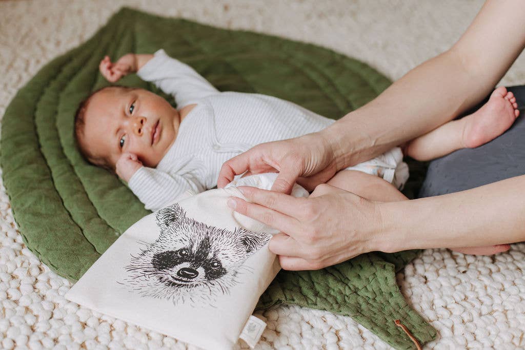 Reusable snack bag , Lined snack bag , RACCOON - Curated Joy | Natural Home