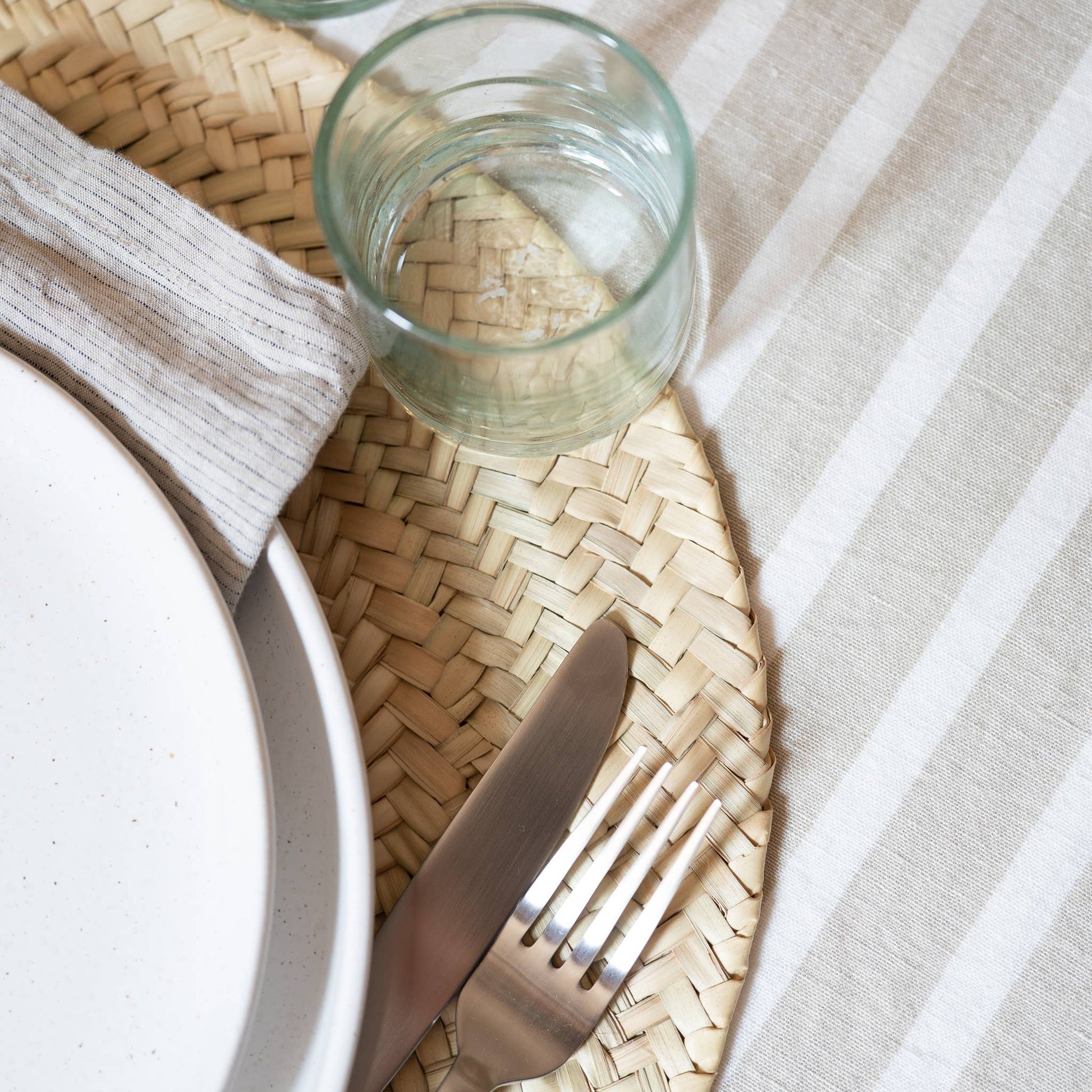 Straw Round Placemat - Curated Joy | Natural Home