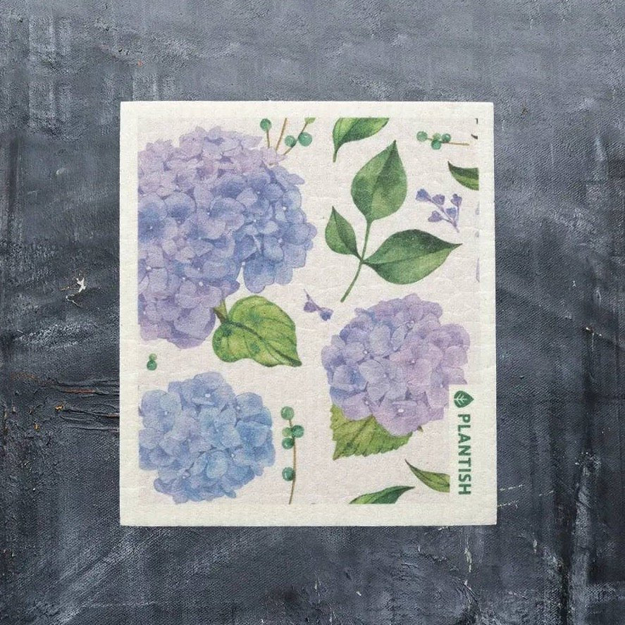 Swedish Sponge Cloth - Hydrangea - Curated Joy | Natural Home