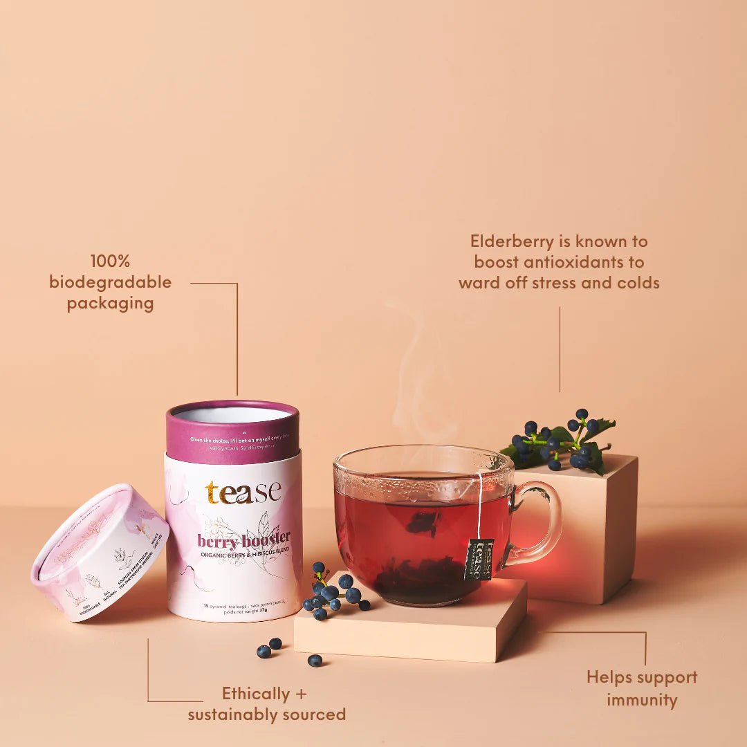 Tea - Berry Booster| Herbal | Biodegradable Tea Bag - Curated Joy | Natural Home