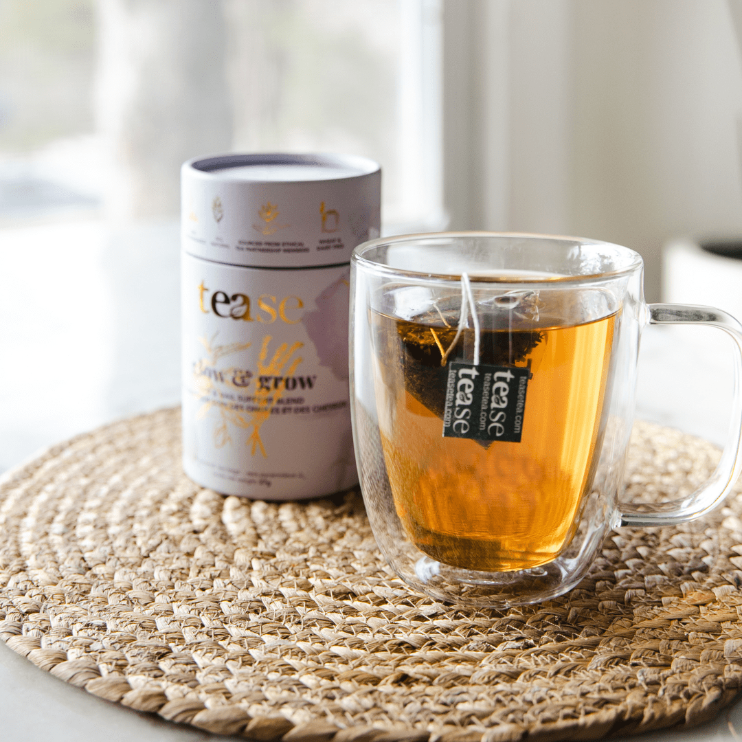 TEASE TEA | Glow & Grow Herbal Tea Blend | Beauty Hair Nail and Skin - Curated Joy | Natural Home