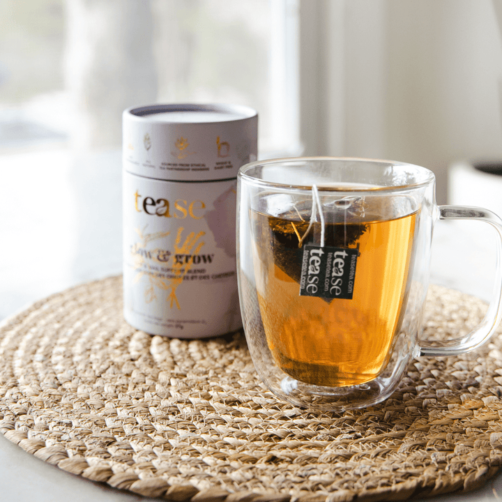 TEASE TEA | Glow & Grow Herbal Tea Blend | Beauty Hair Nail and Skin - Curated Joy | Natural Home