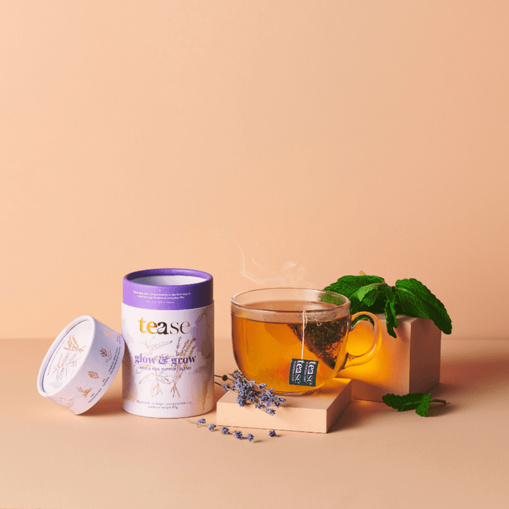 TEASE TEA | Glow & Grow Herbal Tea Blend | Beauty Hair Nail and Skin - Curated Joy | Natural Home