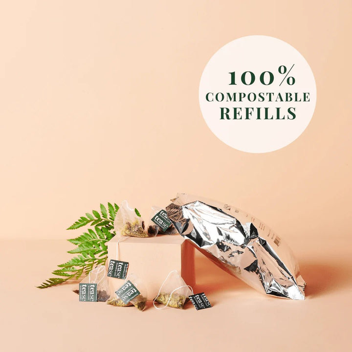 TEASE TEA | Golden Slumbers Valerian Root Adaptogen, Superfood Tea Blend - Curated Joy | Natural Home