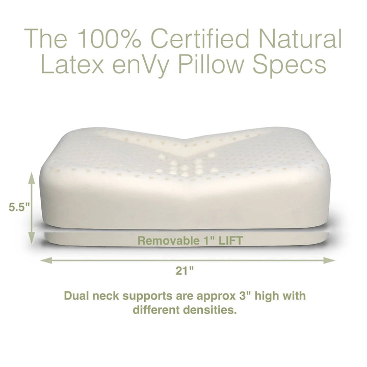 The enVy® COPPER + Botanical TENCEL™ Beauty Sleep Pillow - 100% Natural Latex Pillow with COPPER infused TENCEL™ Pillowcase - Curated Joy | Natural Home