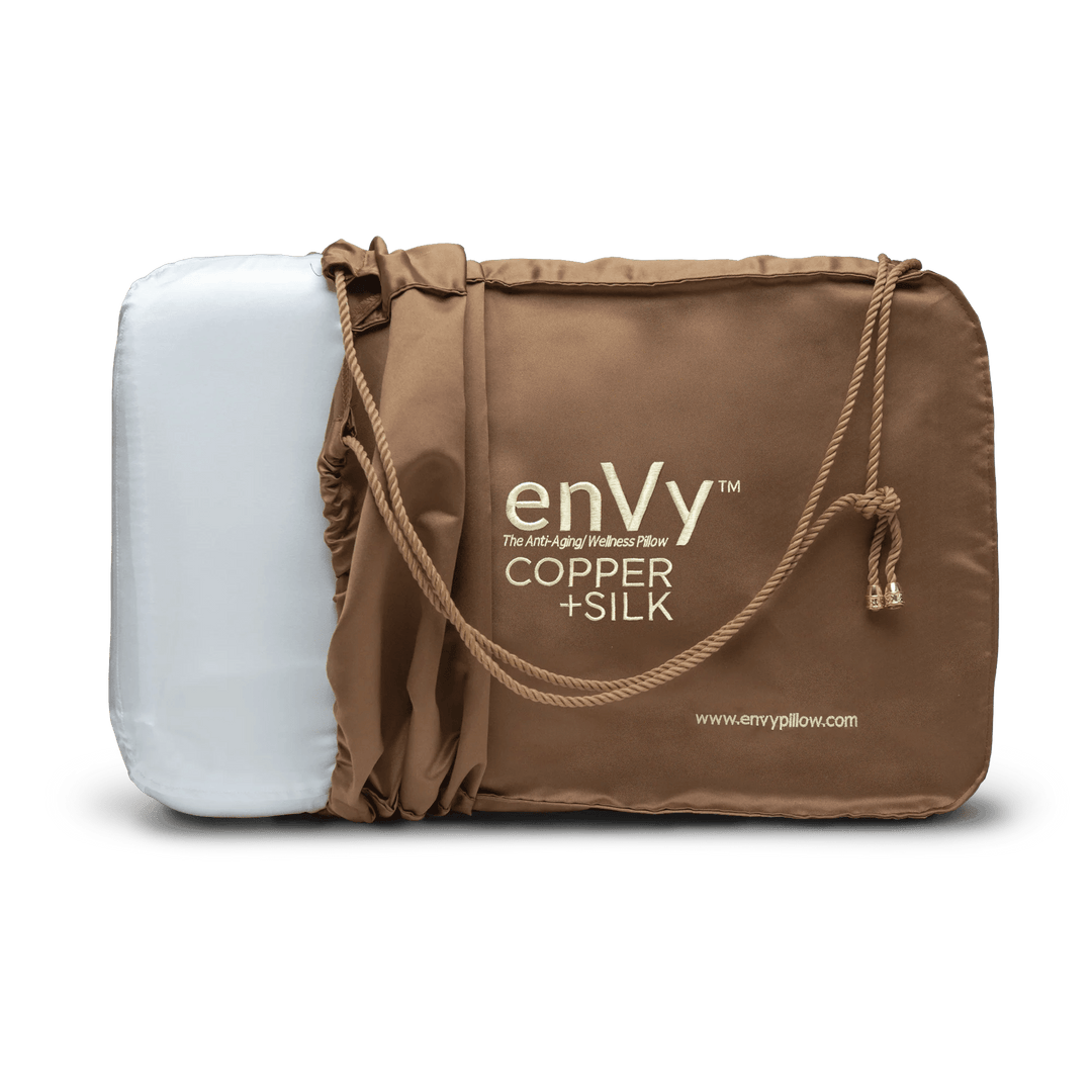 The enVy® COPPER + Botanical TENCEL™ Beauty Sleep Pillow - 100% Natural Latex Pillow with COPPER infused TENCEL™ Pillowcase - Curated Joy | Natural Home